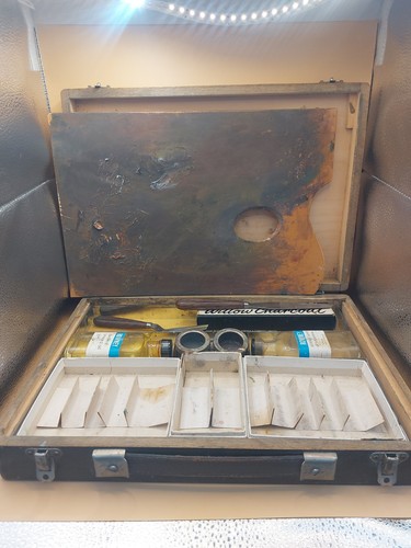Artist paints and - box, case