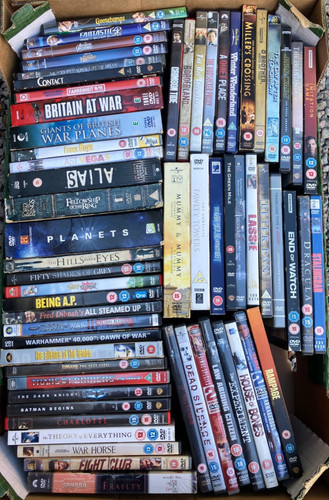 Large box over x dvds - of,